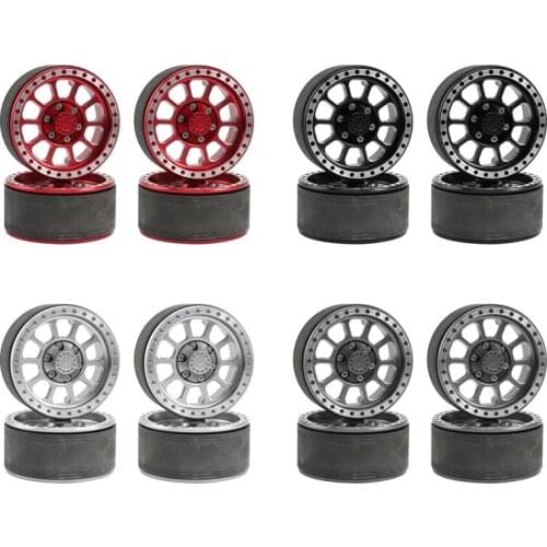 4Pcs Metal 1.9 Beadlock Wheel Rim Hub for 1/10 RC Crawler Car Axial SCX10 90046 AXI03007 Traxxas TRX4 RC4WD D90