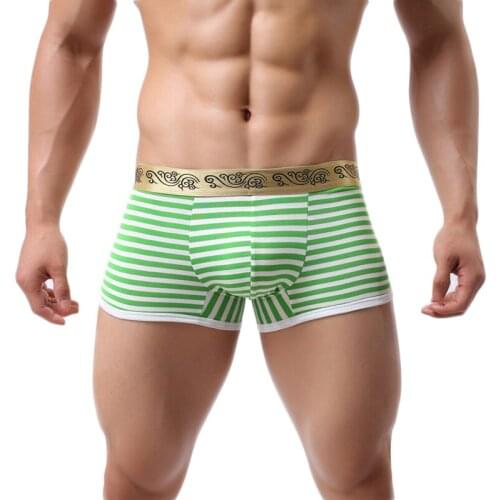 Fashion Sexy Underwear Mens Boxer Modal Striped Soft Male Underwear Boxers Black Red Blue Fringe Underpants Breathable Boxers