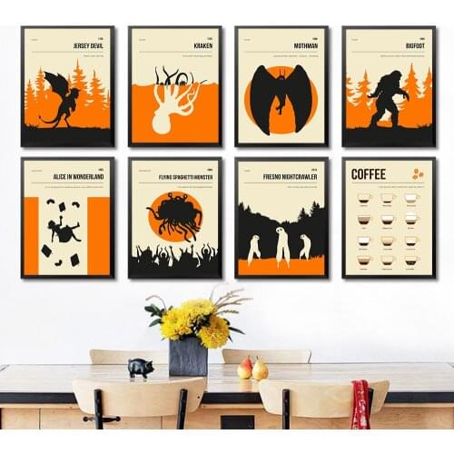 Coffee Types Wall Art Prints And Poster Vintage Famous Movie Book Cover Canvas Painting Wall Pictures Kitchen Art Cafe Decor