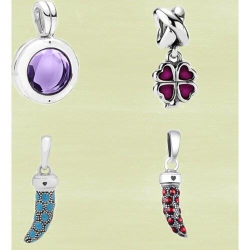 2021 Fashion New Red Blue Pepper Leaf Synthetic Amethyst Pendant, High-quality Jewelry For Womens Bracelet Jewelry Gift