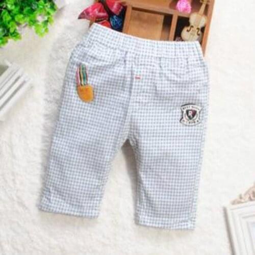 New Summer Children Cotton Checkered Baby Five Pants Kids High Quality 3 4 5 6 7 Years Clothes