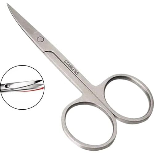 Stainless Steel Manicure Scissors Cutter Eyebrow Scissor Eyebrow Trimmer Eyebrow Eyelashes Nose Hair Scissor Nail Makeup