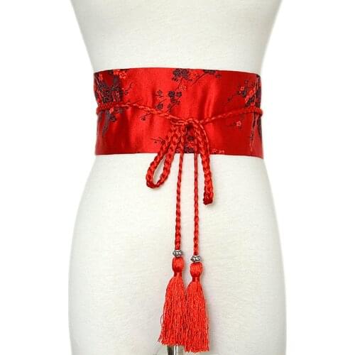 6Colors Belt for Women Japanese Kimono Dress Belt Women Girl Harajuku High Waist Wave Multi Sizes Bandage Sexy Girdle Printed