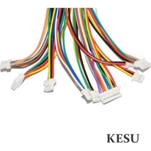 SH 1.0 Wire Cable Connector DIY SH1.0 JST 2/3/4/5/6/7/8/9/10/12 Pin Electronic Line Single Connect Terminal Plug 28AWG 10cm