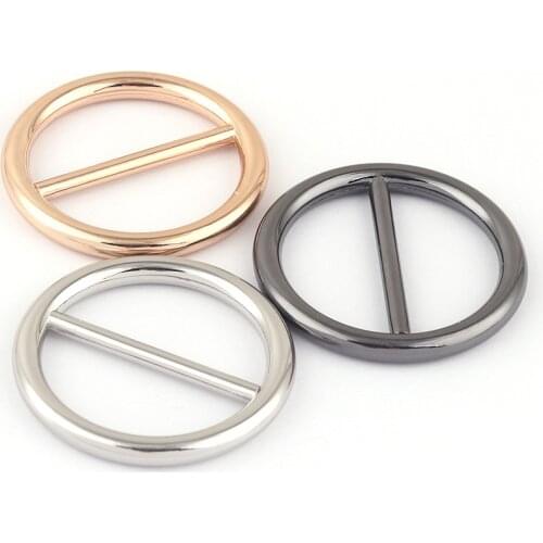 29mm Gunmetal Adjustable Belt Buckle Slide Round Buckles,Metal Purse Clasp Bag Strap Buckle Handbag Webbing Hardware Supplies