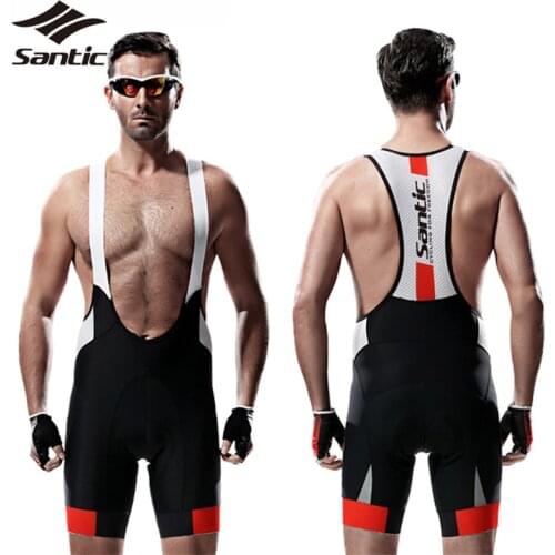 Santic Men Cycling Shorts 4D Coolmax Padded Sport Fitness Bicycle Shorts Quick Dry Cycling Clothing Road Mountain Bike Shorts