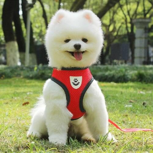 Pet Small Dog Cat Vest Harness Reflective and Breathable Dog Collar Puppy Harness Nylon Dog Harness Strap Soft Vest For Dog Cat