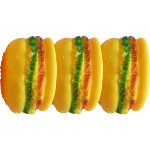 Vocal Toy Pet Toy Dog Bone Simulation Reference Hamburger Rubber Strong Puppy Anti-Bite Clean Chewing Training Anti-Bite Good