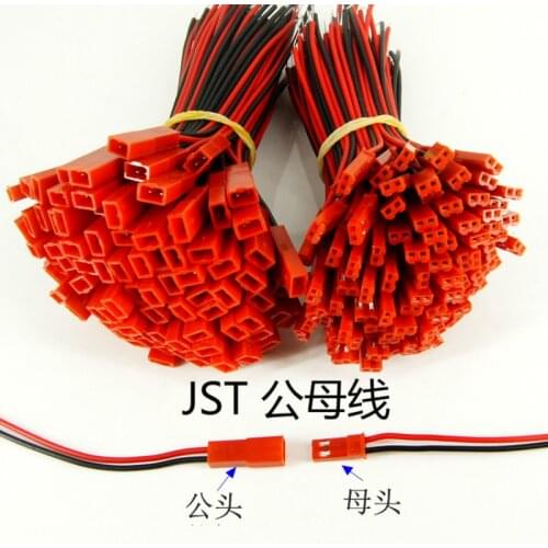 10pairs 2pin JST connector wire SMD 5050 3528 3014 5630 LED Strip Strips 2Pin Connector Cable