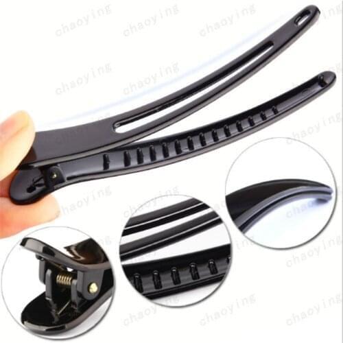 10Pcs DIY Black Metal Single Prong Hairstyle Alligator Hair Clip Large Barrettes Headwear For Women 100sets