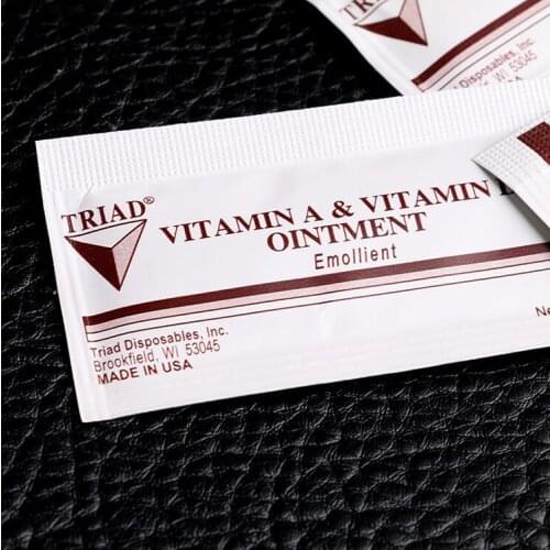 100pcs/bag Tattoo Cream A+D Ointment Faster Healing Tattoo Recovery Cream Permanent Makeup Eyebrow Lips Repairing