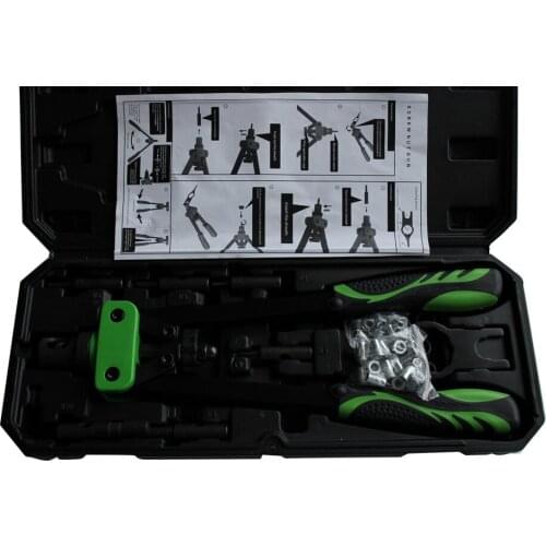 14 Inch Rivet Gun Aluminum Alloy Nail Rivet Gun Set for M3 M4 M5 M6 M8 Riveting Tool Household Rivet Gun Tool Set