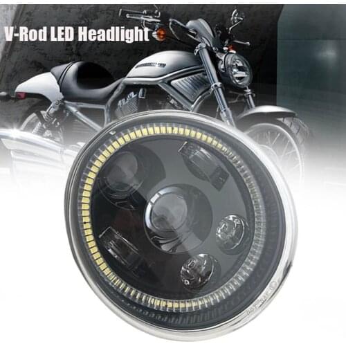 2017 New Motorcycle Headlamp with Ring DRL for-davidson V-rod V Rod VROD VRSCA VRSC Headlight VRSC/V-ROD LED MOTORCYCLE