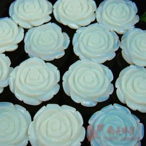 5pcs/lot New Fashion Beautiful Handmade Man-made Opal Rose Pendant Stone Flower Pendant Figurine Lucky Jewelry for Gift RP01