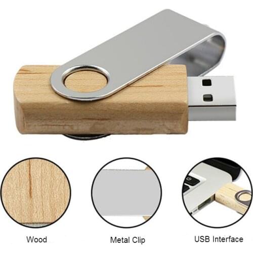 50pcs/lot free custom logo Wooden USB flash drive pen driver wood chips pendrive 4GB 8GB 16GB 32GB memory stick for wedding Gift