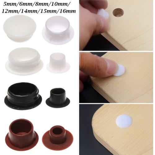 50Pcs Practical 5-16mm Furniture Hole Covers Dust Plug Stopper Protective Cap Drill Hole Plug Hardware Grommet Hole Ornament