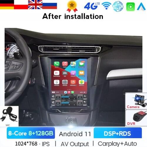9.7" Android 11 Tesla Style Car Radio GPS Navigation For Peugeot 408 2014-2019 Auto Stereo Video DVD Multimedia Player Head Unit