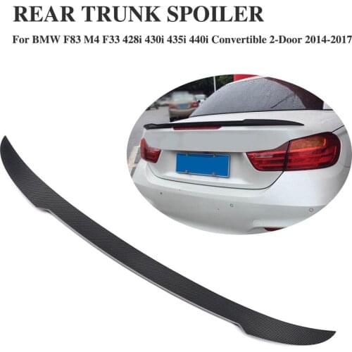 F83 Carbon Fiber Rear Trunk Boot Lip Spoiler Wings for BMW 4 Series F83 M4 F33 428i 430i 435i 440i 2-Door Convertible 2014-2017