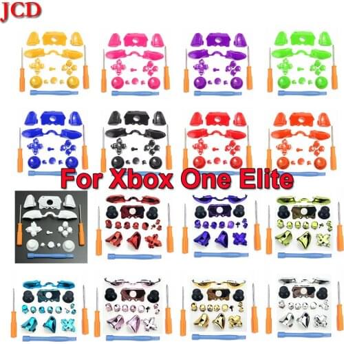 JCD New Replacement Bumper LB RB Trigger Buttons Parts For Xbox One Elite S Controller Game Accessories w/ T8 T6 Screwdriver