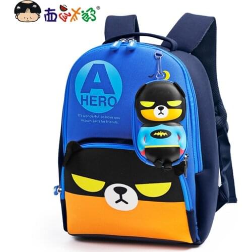 MELONBOY Childrens Backpacks Kids School Bags Anime school backpack for Boys Age 4-6 in Kindergarten Match a Cute Small Bag