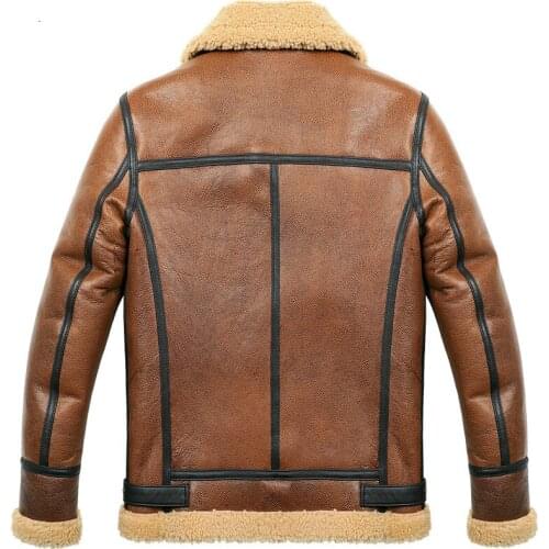 Real Fur Coat Winter Men Clothes 2020 100% Genuine Leather Jacket Sheep Shearling Bomber Jacket Sheepskin Coat Hiver M860