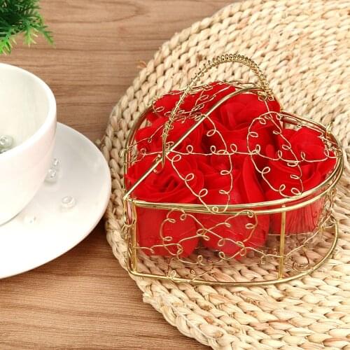 Rose Soap Artificial Flower Random Heart Scented Bath Body Petal Rose Flower Soap For Lovers Wedding Valentines Day Decoration