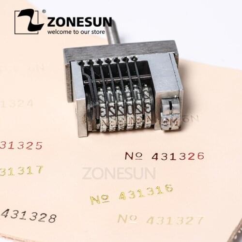 ZONESUN Small Dialling Code Printing Tool For Hot Stamping Machine Printing Production Number Date Coupon Number Dial Coding