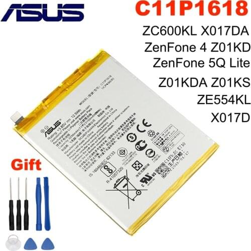 ASUS C11P1618 3250mAh Original Battery For ASUS Zenfone4 ZenFone 5Q Lite Z01KD ZE554KL ZC600KL X017DA Z01KDA Z01KS Battery
