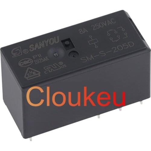 Relay SM-S-205D 212D 224D 224DM 5V 12V 24V 8A 6pin 8pin