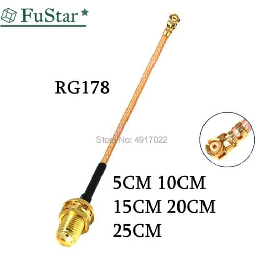 RF Pigtail Extension Cable SMA Female Jack Connector Nut Bulkhead To U.FL IPX IPEX RF Coax Adapter Assembly RG178 Cable Jumper