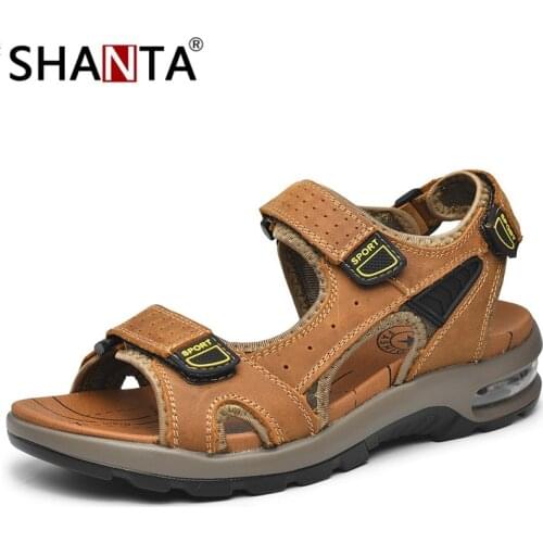 Мужские кожаные сандали SHANTA China At AliExpress