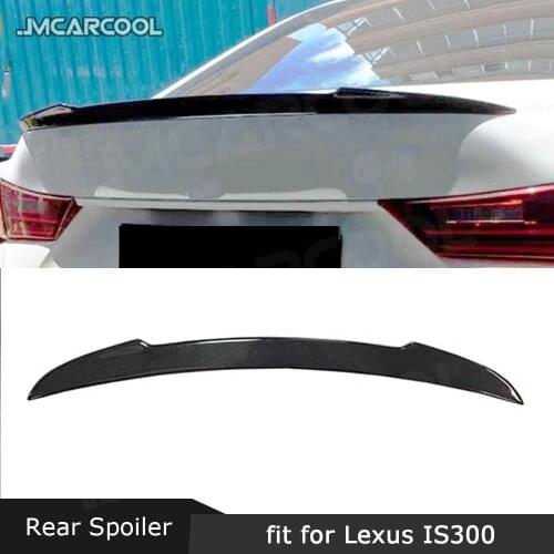 Carbon fiber Rear Spoiler Boot Trim Sticker Wings for Lexus IS IS250 IS300 IS350 2007-13 IS F 13-14 V Style Spoiler Car Styling