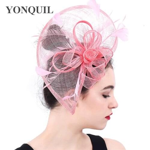 Handmade Wedding Fashion Headwear Bride Elegant Mariage Fascinator Headdress Hair Pin Women Party Hat Occasion Hair Accessories
