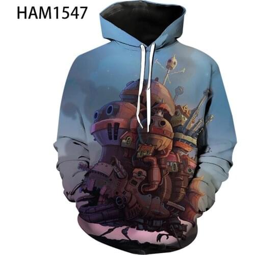 Howls Moving Castle 3D Print Hoodies Casual Style Clothes Men Women Children Clothes Slim Hot Sale Sweatshirt hooded
