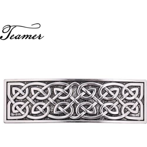Teamer New Arrival Vintage Barrettes Hair Jewelry for Women Hairwear Antique Silver Color Celtics Knot Hairpins
