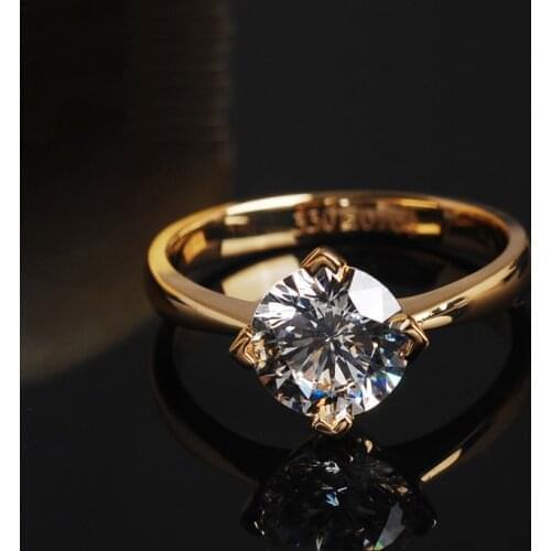 18k Gold Pink Moissanite womens ring Good gift for women jewelry shiny gem with certificate