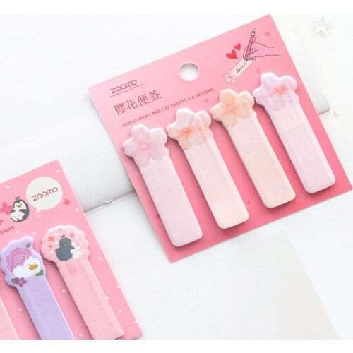 2pack /lot Cute Cherry Blossom Sticky Notepad Self-Adhesive Sticky N Times Office School Supplies Memo Pad