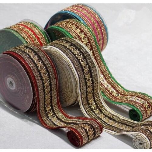 7cm 7 colors nation style ethnic style metallic thread woven center-hollow webbing,bag ribbon,apparel ribbon,DIY ribbon,XL0618A