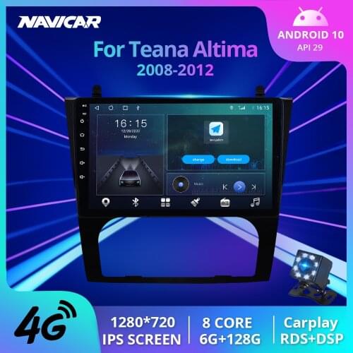 2DIN Android 10 DSP GPS Car Radio For 2008 2009 2010-2012 Nissan Teana ALTIMA Auto A/C Car Multimedia Player No 2DIN DVD Player