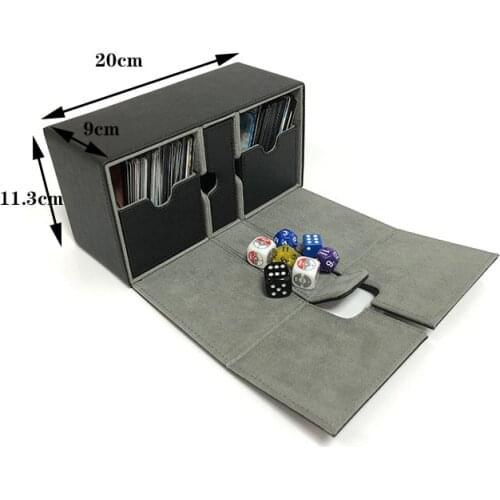 Large Size Black Card Case Deck Box Red Storage Box For Board Game Cards MTG/TCG/PKM/PTCG/YGO Yugioh Can Hold 200+ Cards