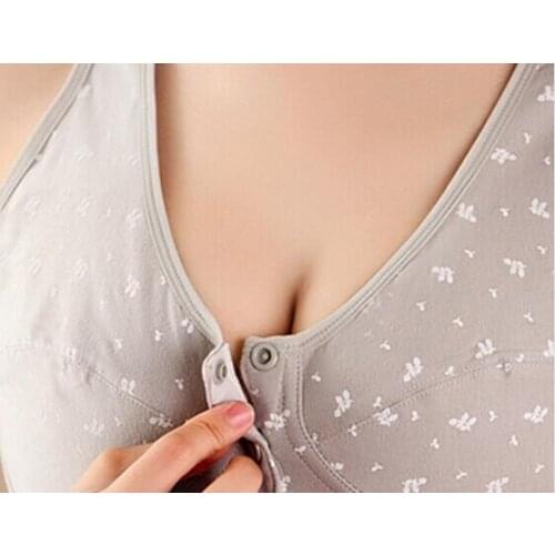 2019 Cotton wireless maternity bra tops breastfeeding frong 3 Buttons Comt Pregnant Feeding Nursing Bras comfortable VS bh T C3