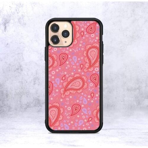 Strawberry Paisley Phone Case for iPhone 12 mini 11 pro XS Max X XR 6 7 8 plus SE20 High quality TPU silicon cover