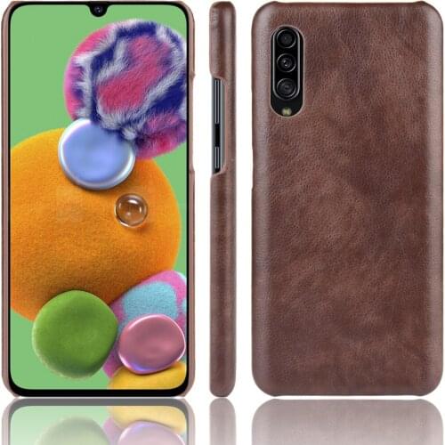 For Samsung Galaxy A90 5G SM-A908F/DS Case PU Leather Litchi pattern Skin Hard Bag Cover For Samsung Galaxy A90 5G Phone Case