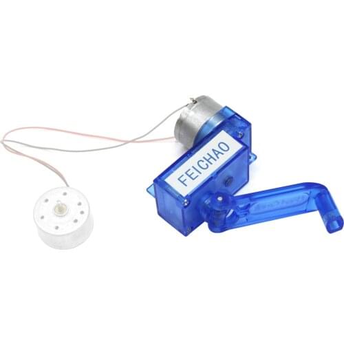 DIY Hndmade 310 Hand Crank Generator Homemade Fan Model Toy Accessories Student DIY Power Generation Experiment
