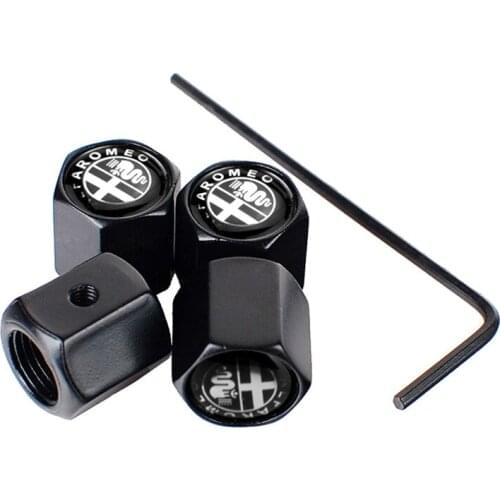 For Alfa Romeo Mito Giulia155 159 Brera GT Spider Giulietta 156 147 147gt 166 Car Tire Valve Stem Caps Anti-theft Cover Metal