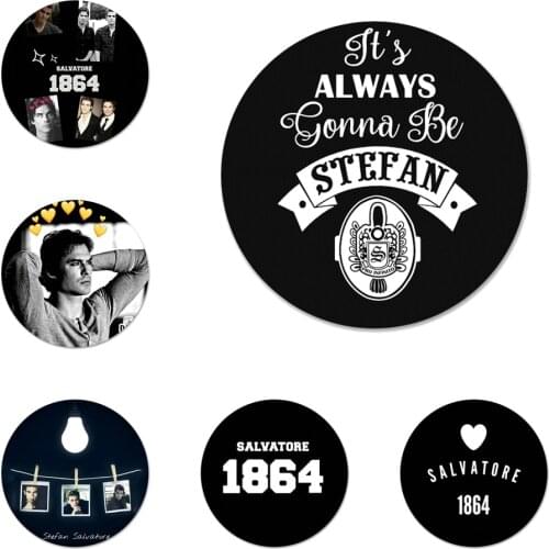 The Vampire Diaries Stefan Damon Salvatore Badge Brooch Pin Accessories For Clothes Backpack Decoration gift