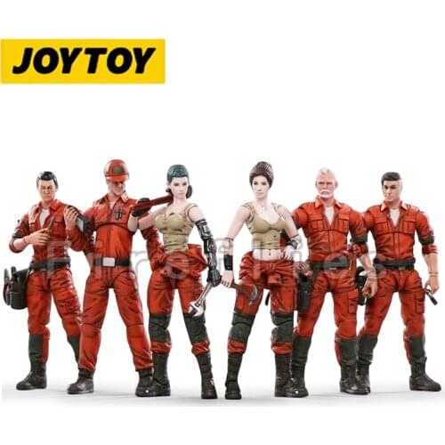 1/18 JOYTOY 3.75inches Action Figure (6PCS/SET) Maintenance Team B Anime Collection Model Toy For Gift Free Shipping