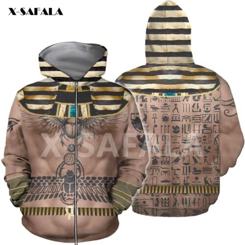 Anubis Egypt Ancient God Eyes Symbol Tattoo 3D All Printed Hoodie Man 8 Women Harajuku Outwear Zipper Pullover Sweatshirt Casual
