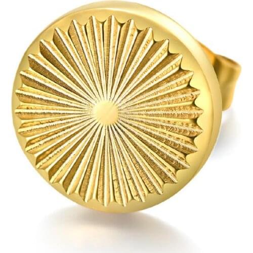 INSCHIC Gothic Punk Style Gamma Rays Sun Light Source Laser Finger Rings Titanium Stainless Steel Unix Black Golden Male Female