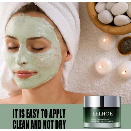 Green Tea Face Cover Facial Cream Blackhead Gel Green Mud Mask Whitening Oil Control Acne - Face Cream Skin Care TSLM1